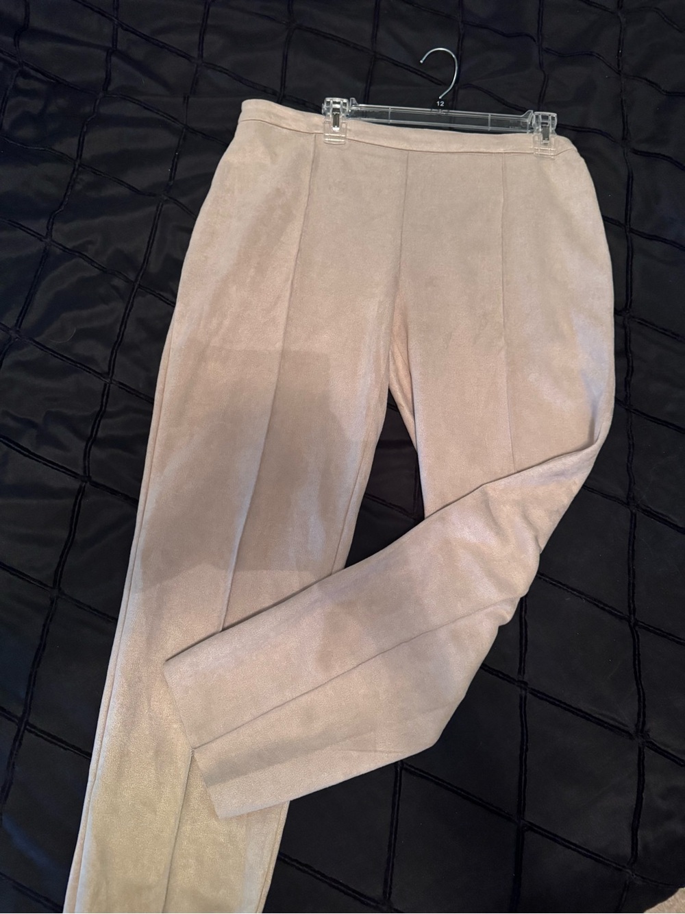Vince Camuto Taupe Faux Suede Trousers